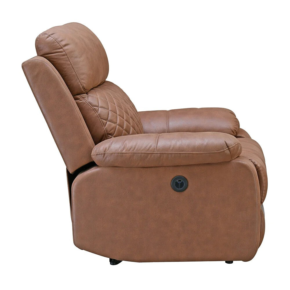 Nashville 1 Seater Electric Sofa Recliner-Brown