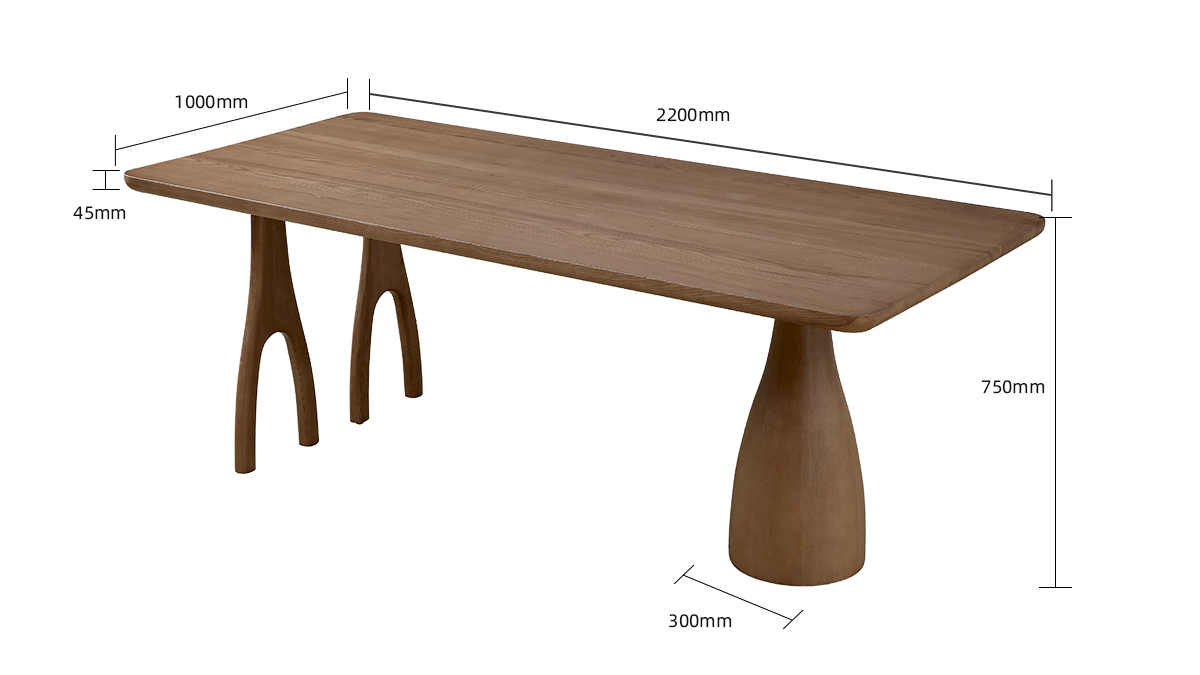 IN-Wabi-Sabi Style Solid Wood Dining Table and Chairs Set