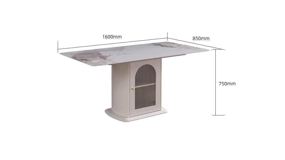 IN-Modern milk coffee storage dining table and chairs