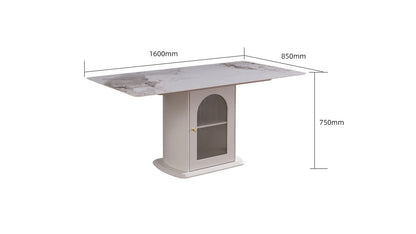 IN-Modern milk coffee storage dining table and chairs