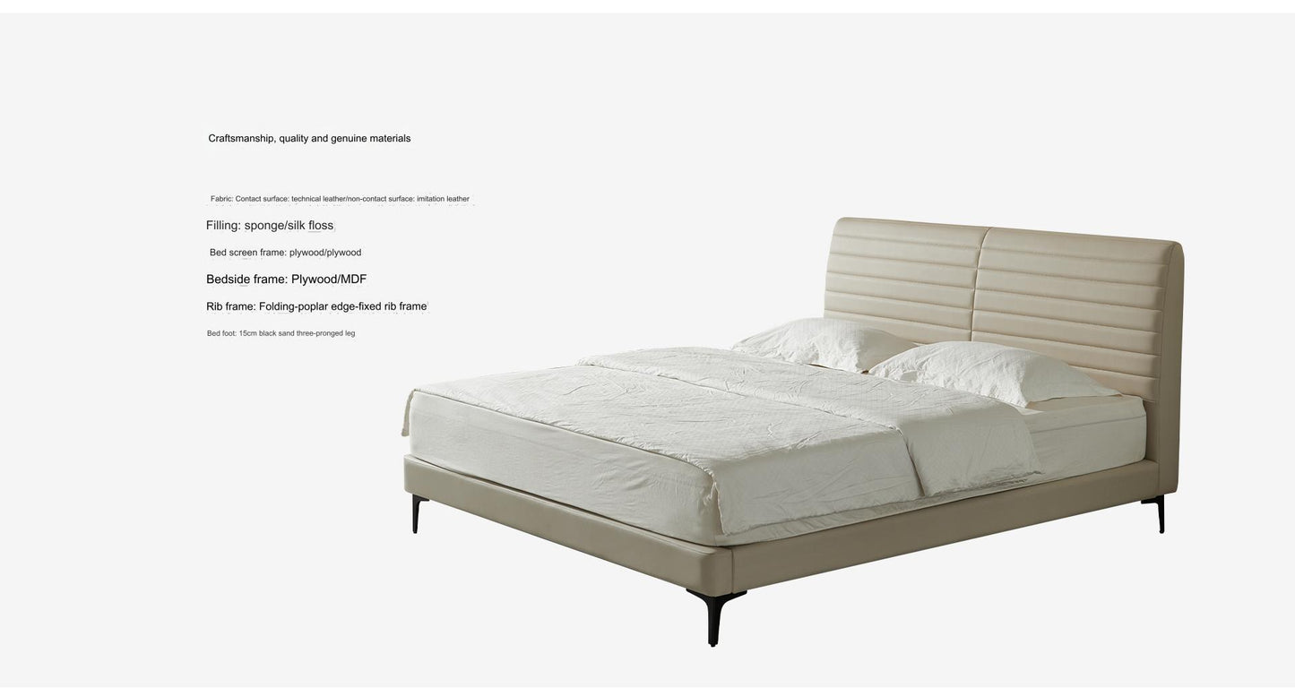 IN-Piano key technology leather soft bed