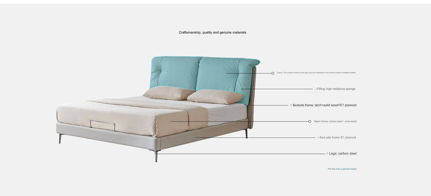 IN-Wilderness Series Modern Minimalist Leather Soft Bed