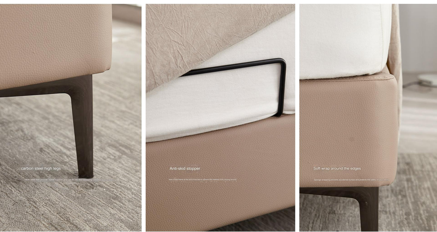 IN-Modern leather soft bed
