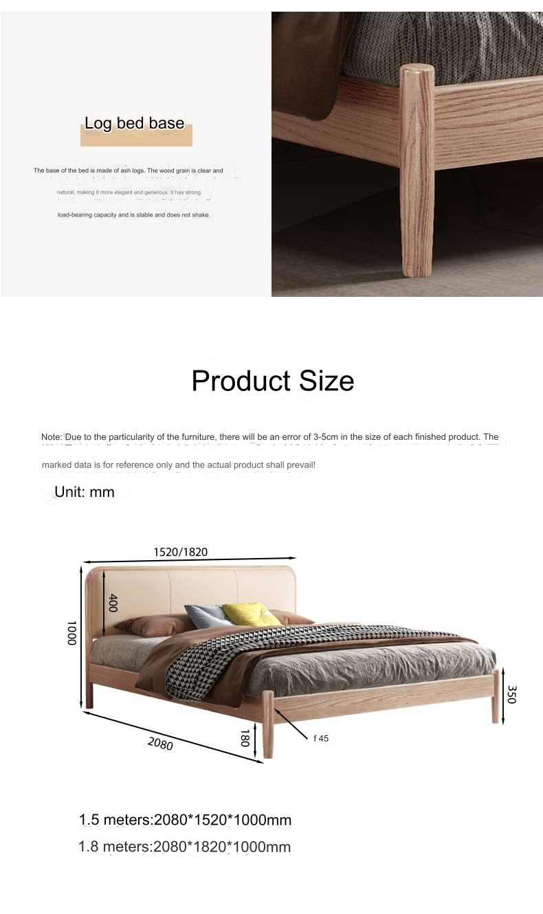 IN-Nordic solid wood bed