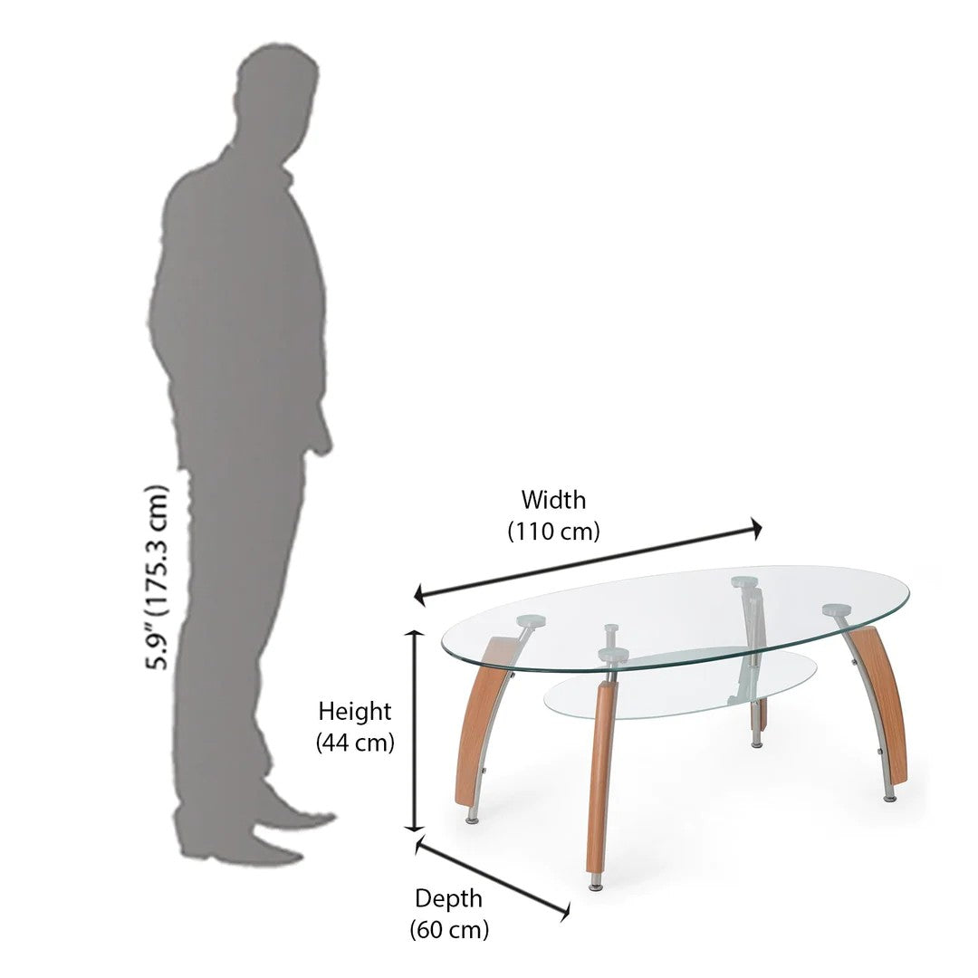 Drew Center Table-Clear