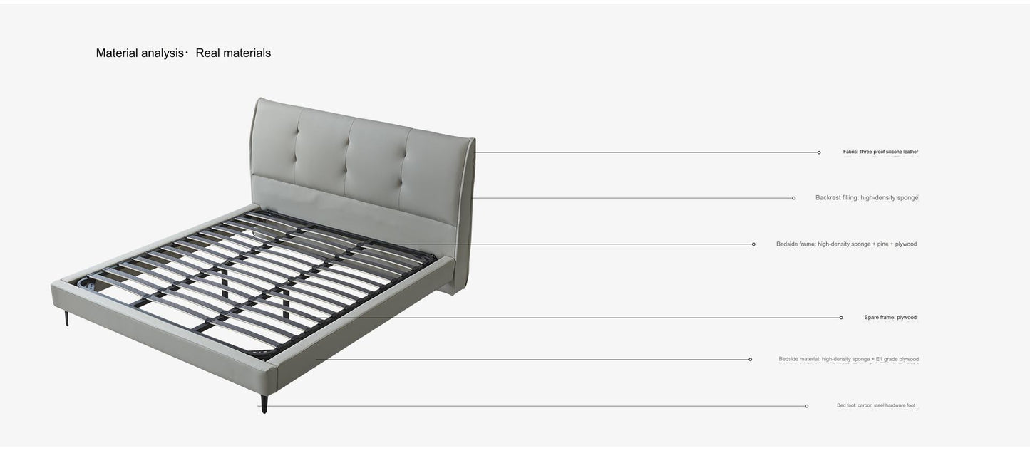 IN-Morag - minimalist silicone leather soft bed