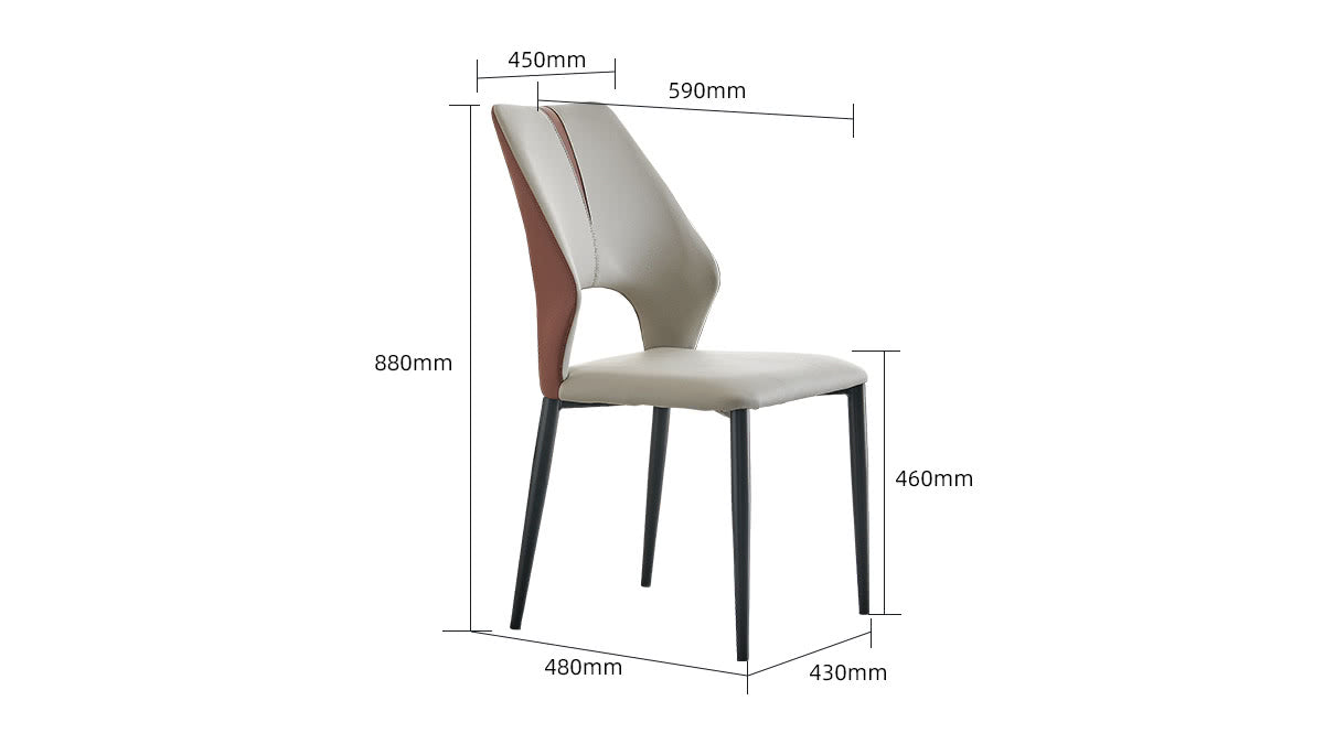 IN-Modern simple slate dining table and chair set