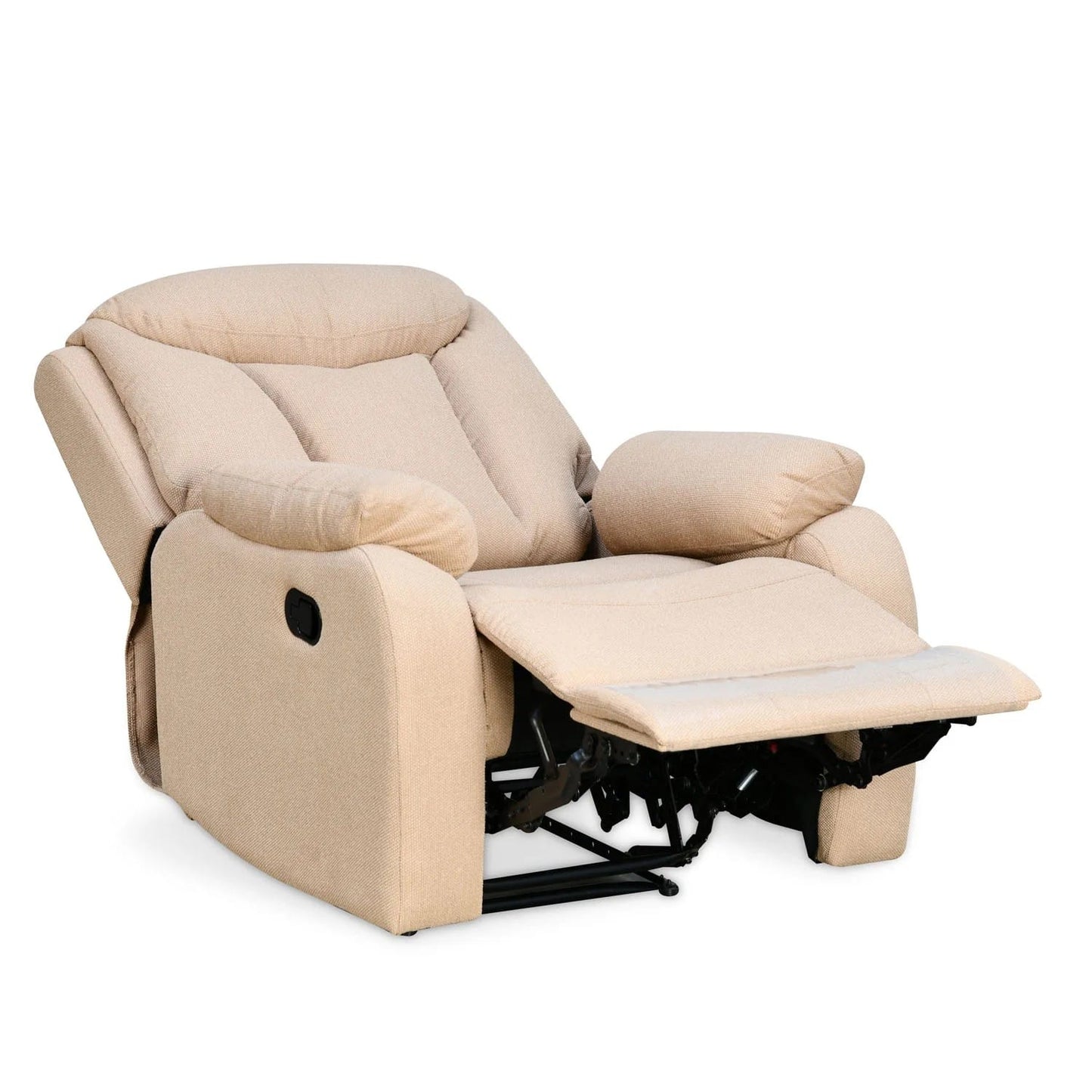 Hendrix 1 Seater Fabric Manual Recliner-Ash Grey