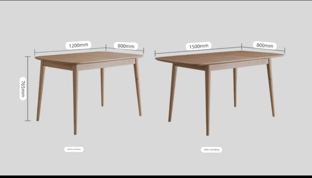 IN-Nordic Simple Telescopic Function Dining Set