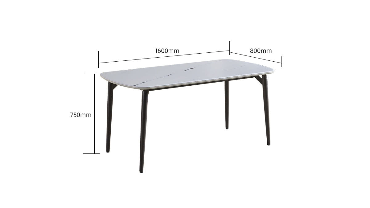 IN-Modern simple panda white dining table and chair Set