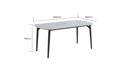 IN-Modern simple panda white dining table and chair Set