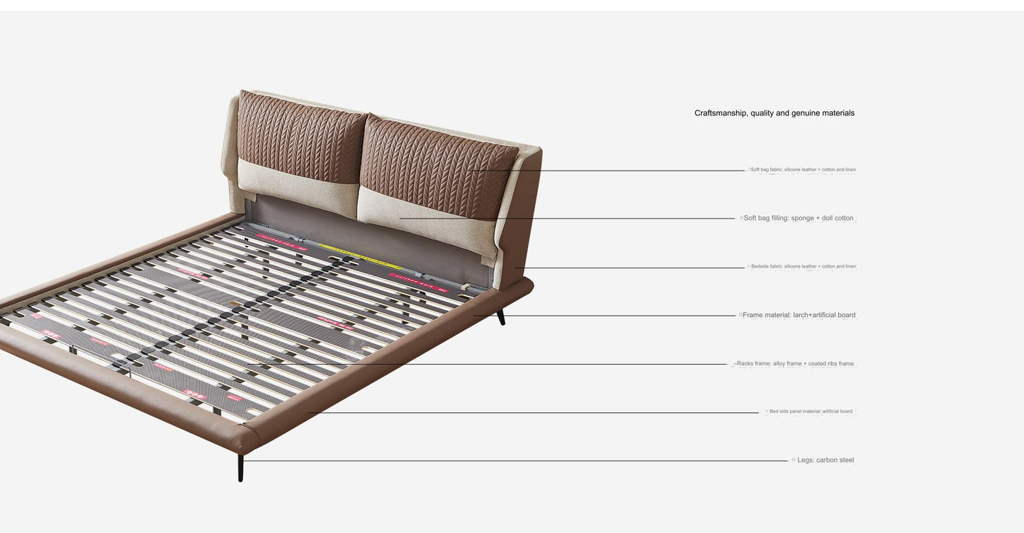 IN-Elysee light luxury woven pattern soft bed