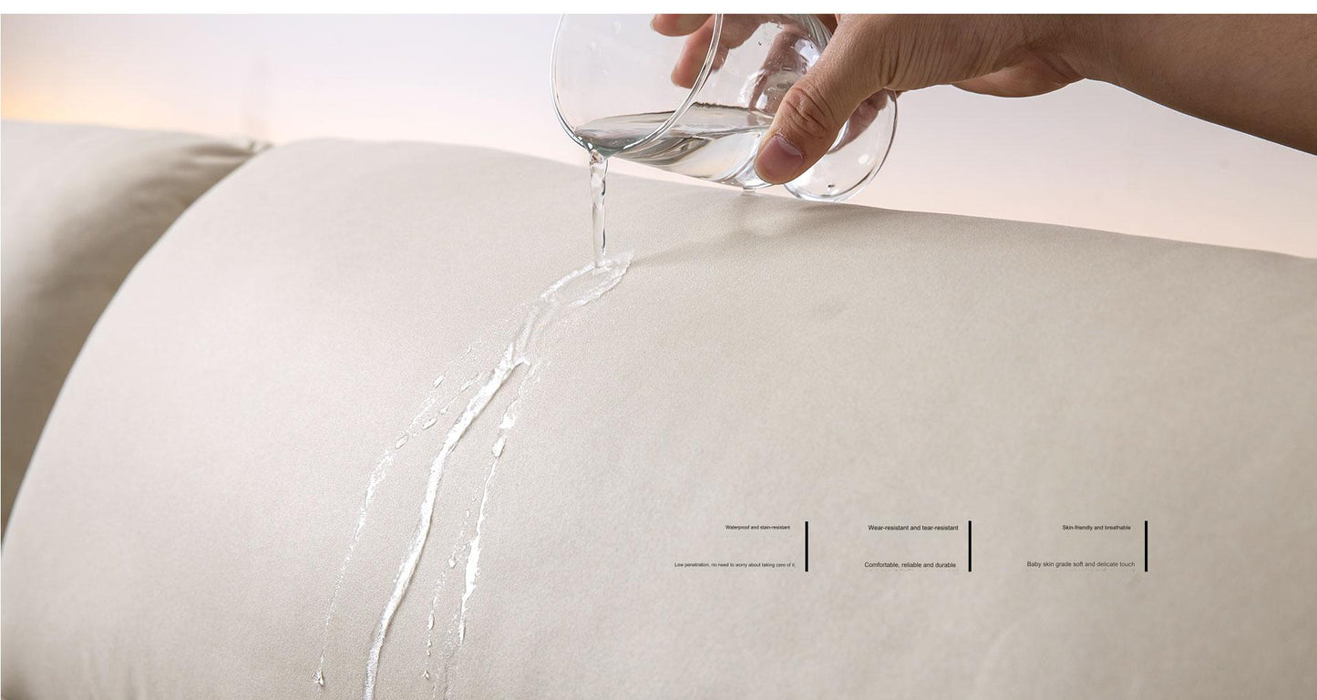 IN-Evian-Modern Simple Technology Fabric Soft Bed