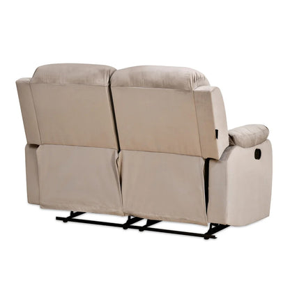 Rosia 2 Seater Manual Recliner-Light Brown