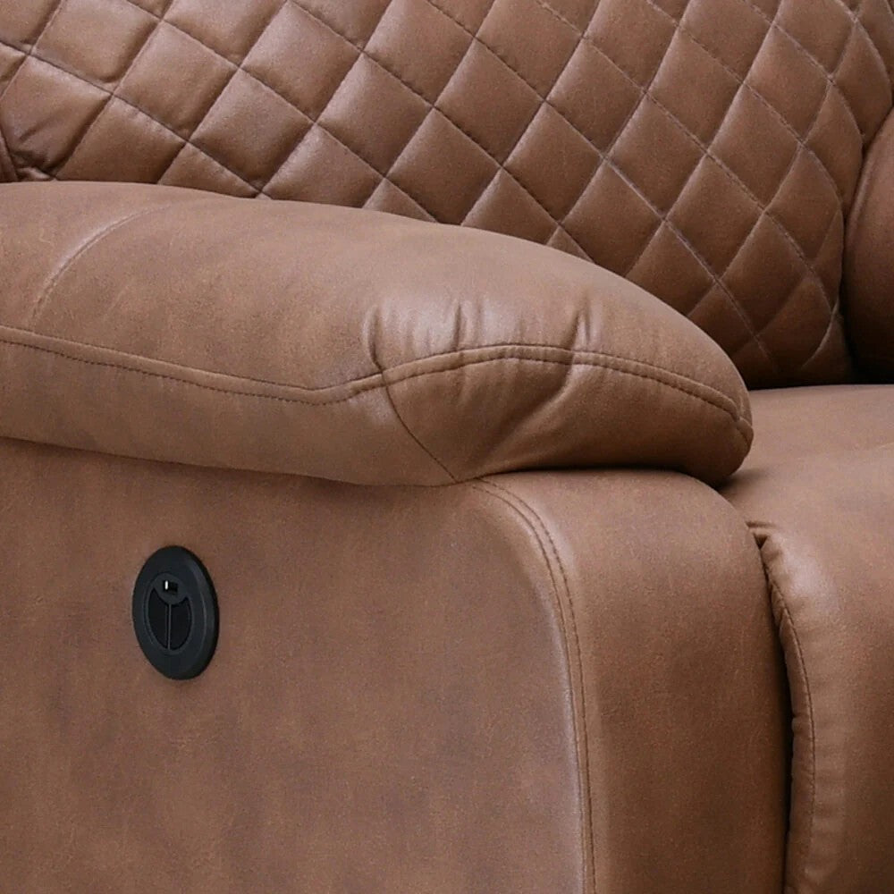 Nashville 1 Seater Electric Sofa Recliner-Brown