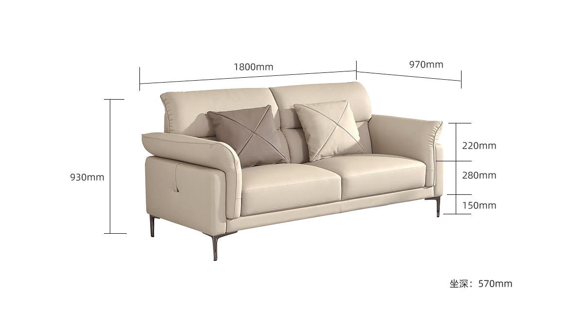 IN-Modern simple leather sofa Set