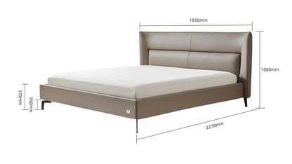 IN-Italian minimalist leather soft bed
