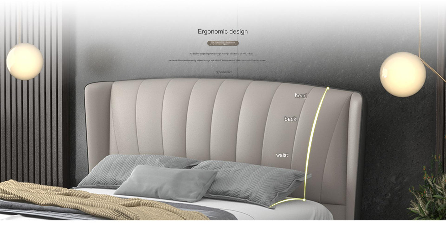 IN-Xilinmen Modern light luxury leather soft bed electric