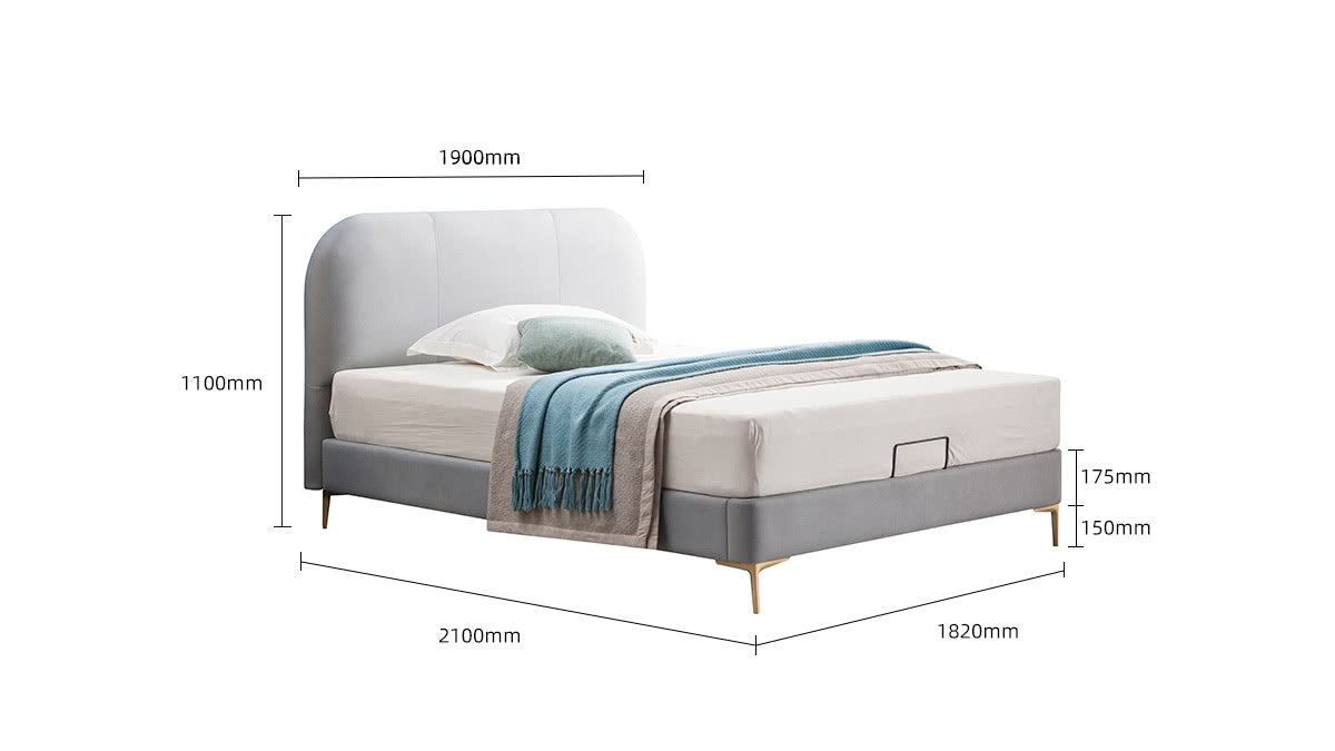 IN-Simple gray tone teen soft bed