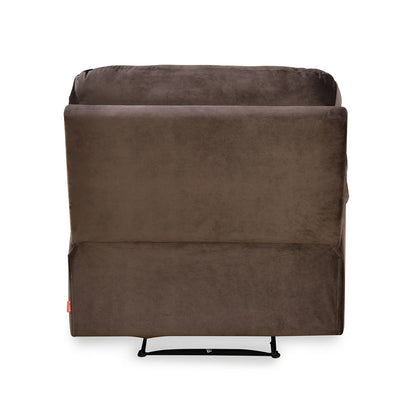 Rayford 1 Seater Fabric Manual Recliner-Brown