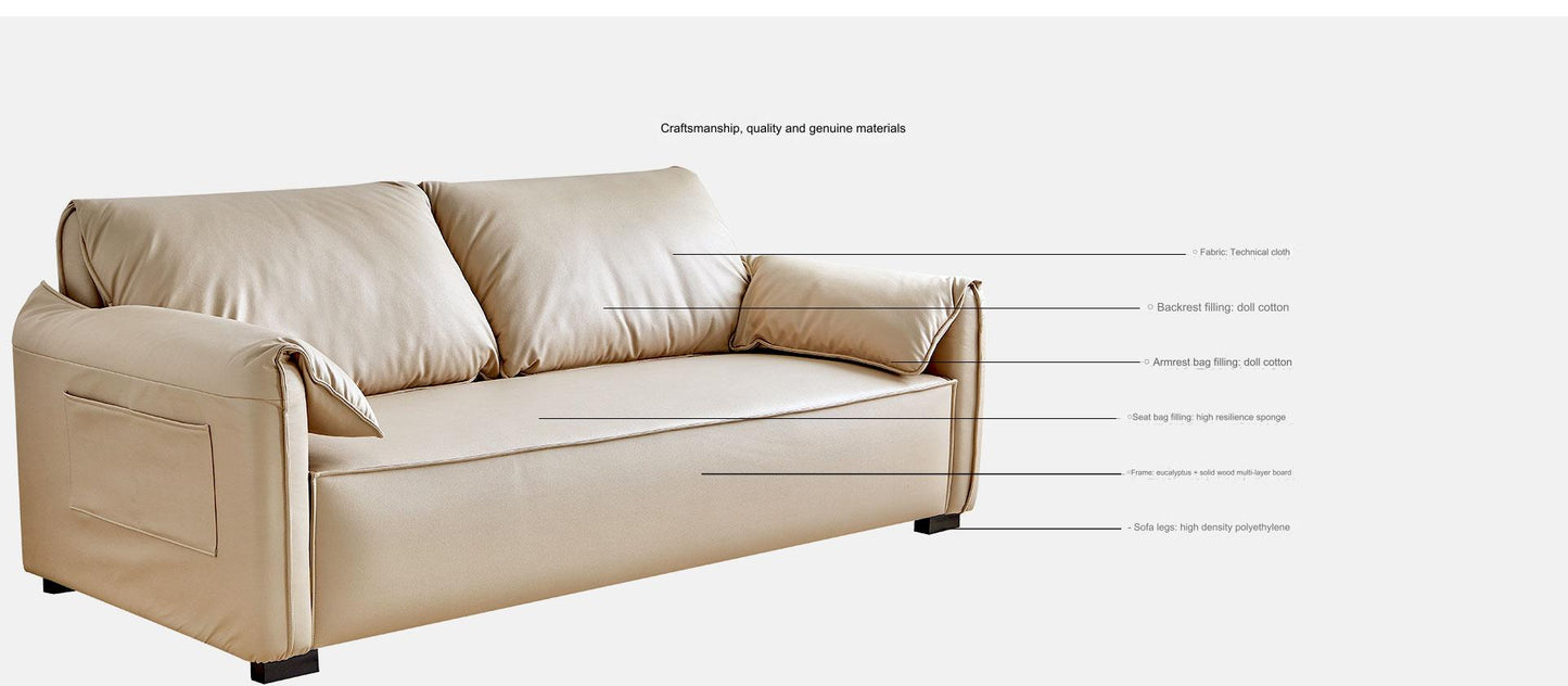 In-Elephant ear technology fabric sofa 2 seater