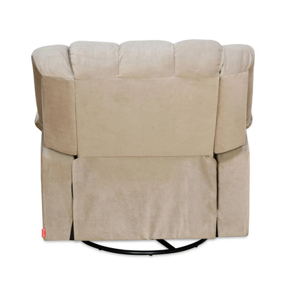 Vivo 1 Seater Fabric Manual Rocker & Swivel Recliner-Beige