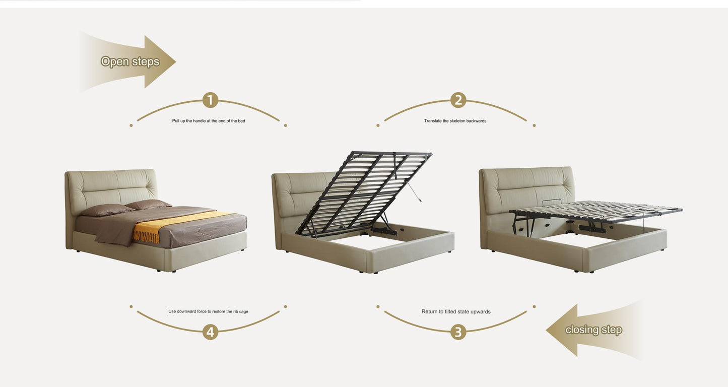 IN-Dune Translation Storage Leather Bed