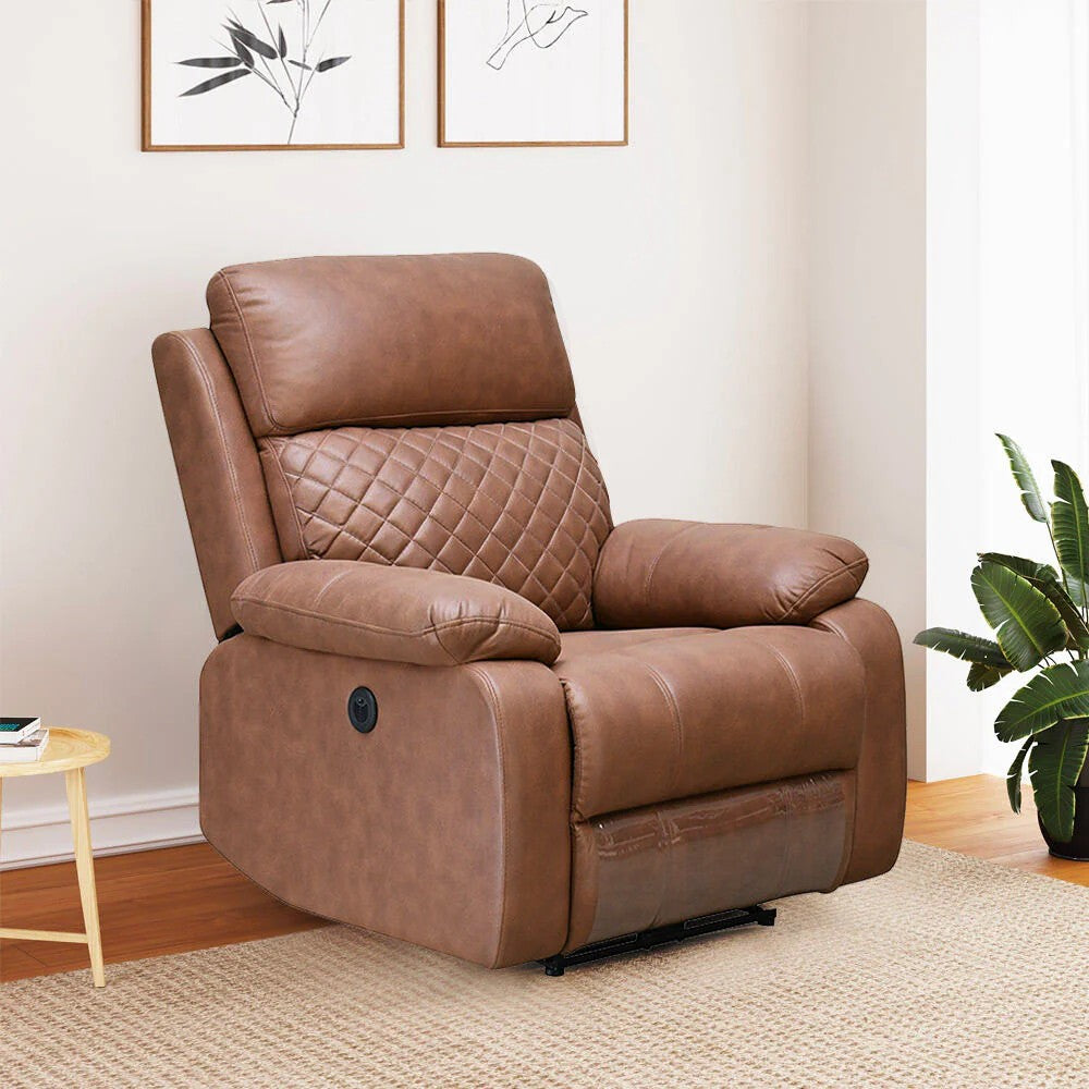 Recliner Set Electric Brown