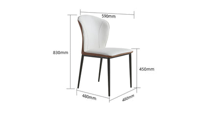 IN-Modern simple panda white dining table and chair Set