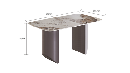 IN-Modern Viewing Dining Table and Chairs Set