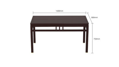 IN-Chinese Style Solid Wood Long Dining Set