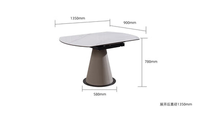 IN-Fashionable slate functional dining table and chairs set