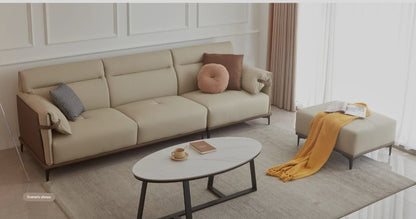 IN-Italian Light Luxury Cat Claw 3 Seater Leather Sofa