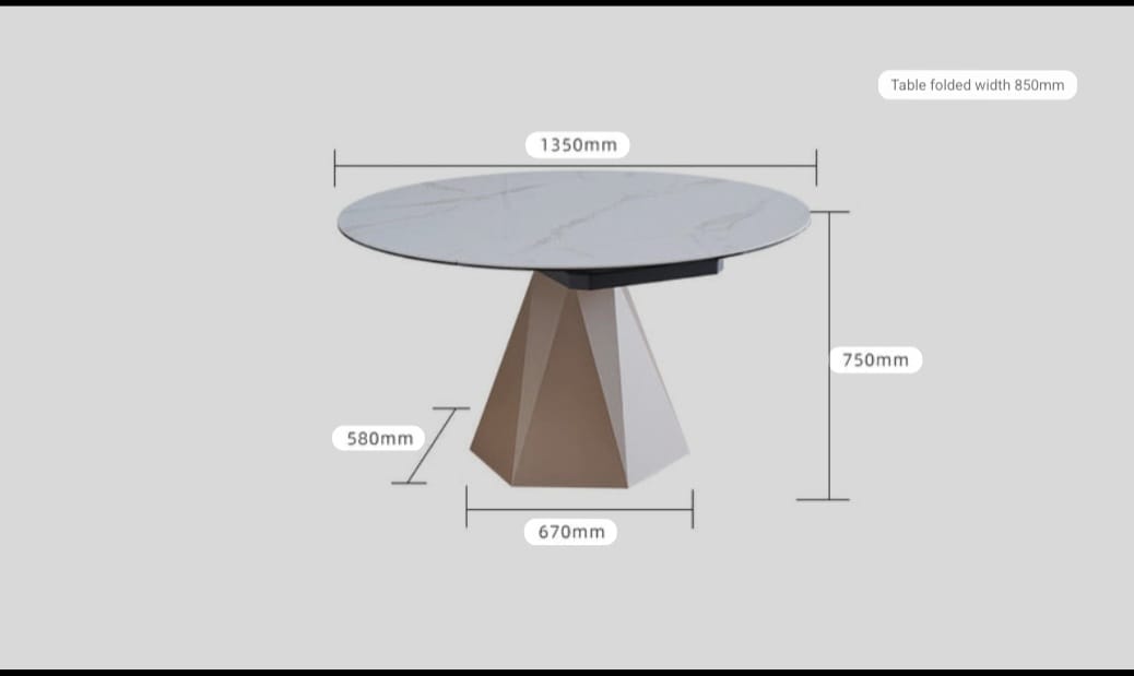IN-Light Luxury Slate Composite Tempered Glass Functional Dining Set