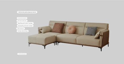 IN-Italian Light Luxury Cat Claw 3 Seater Leather Sofa