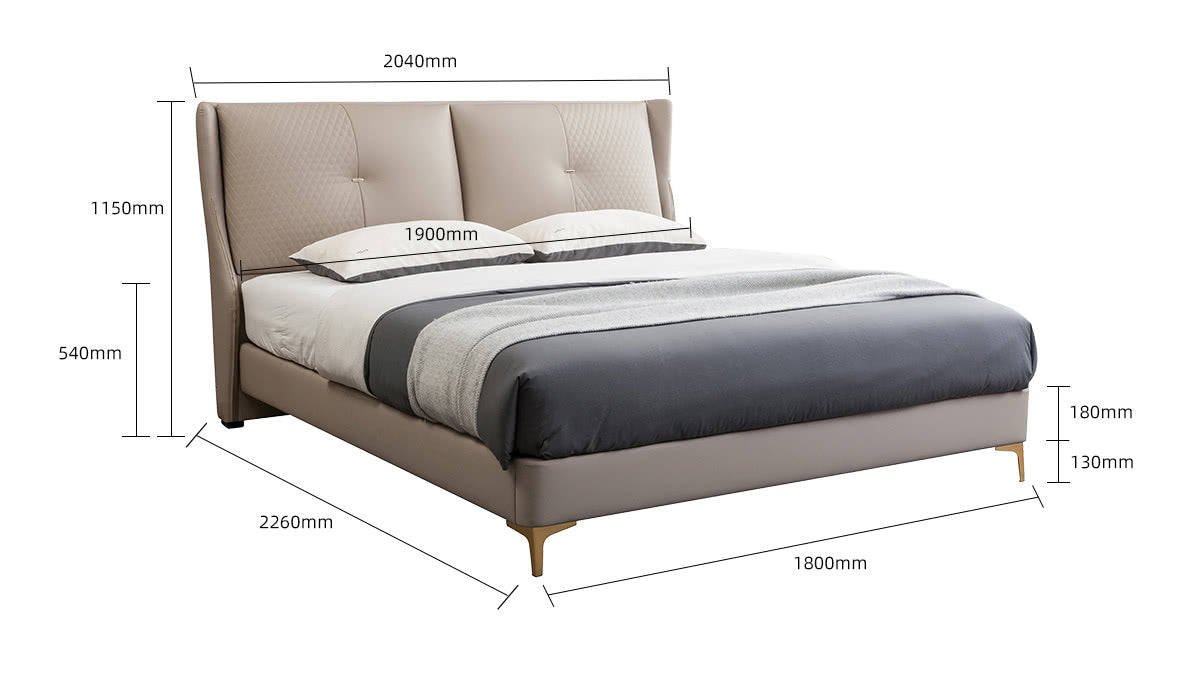 IN-Brand series light luxury leather soft bed