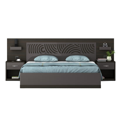 Ripples King bed with 3/4th lift on Storage