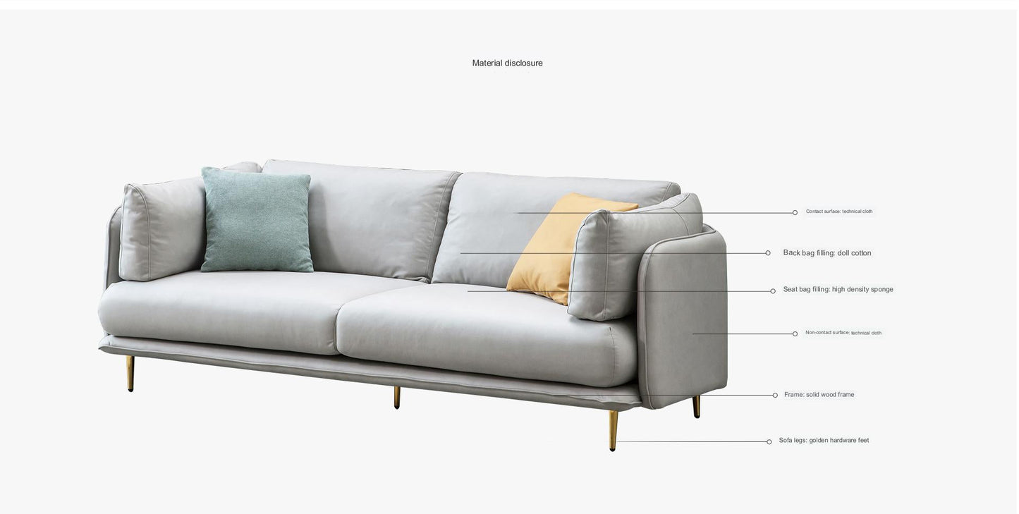 IN-Nordic Minimalist Technology Cloth Sofa 2 Seater