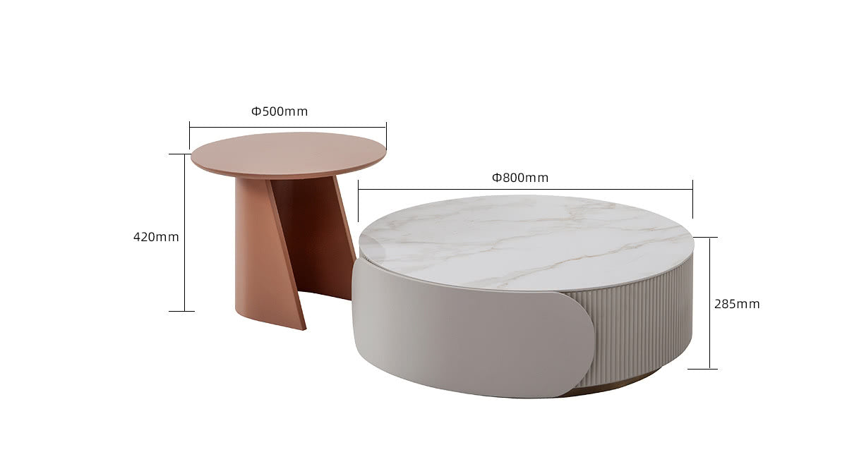 IN-Light luxury cream style coffee table