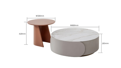 IN-Light luxury cream style coffee table