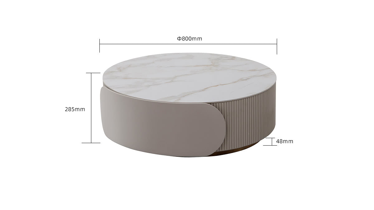 IN-Light luxury cream style coffee table