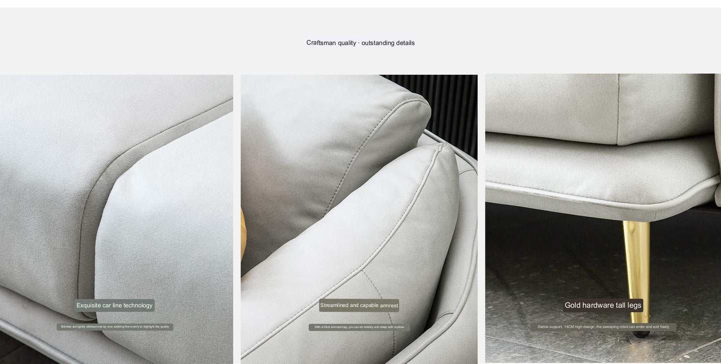 IN-Nordic Minimalist Technology Cloth Sofa 2 Seater