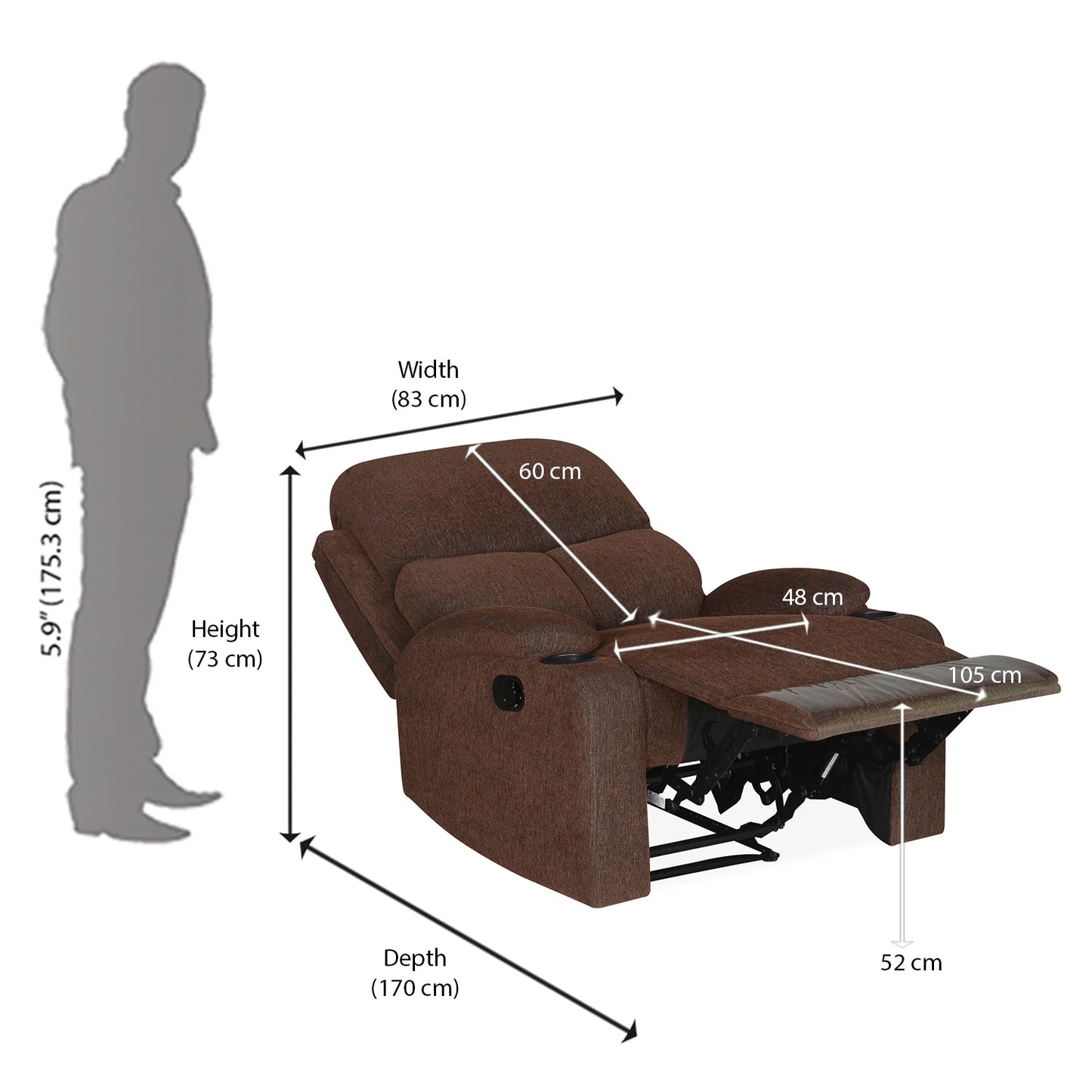 Matt 1 Seater Manual Recliner