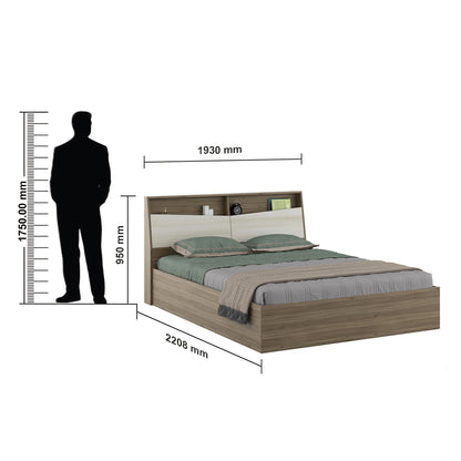 Martin King bed with 3/4th lift on storage