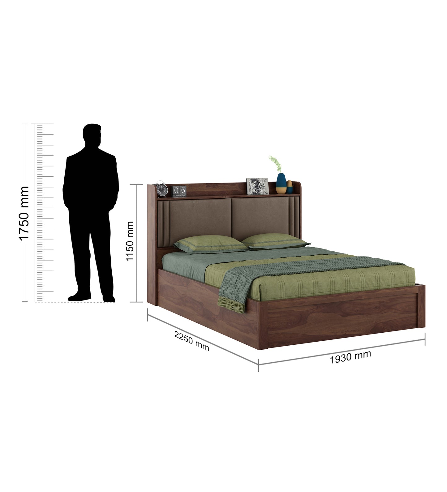 Maximus King bed with 3/4th lift on