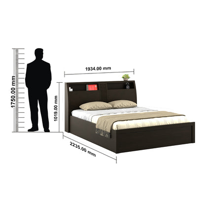 Monarch King bed with 3/4th lift on storage