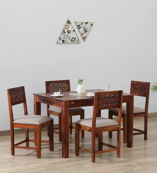 Nector 4 Seater Dining Set-Honey