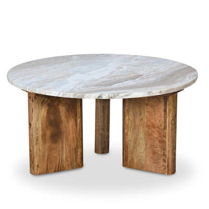 Athena Wooden Marble Table