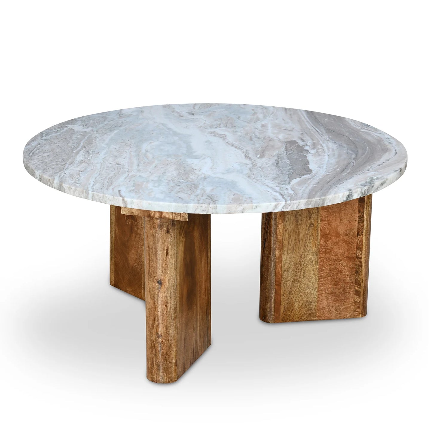 Athena Wooden Marble Table