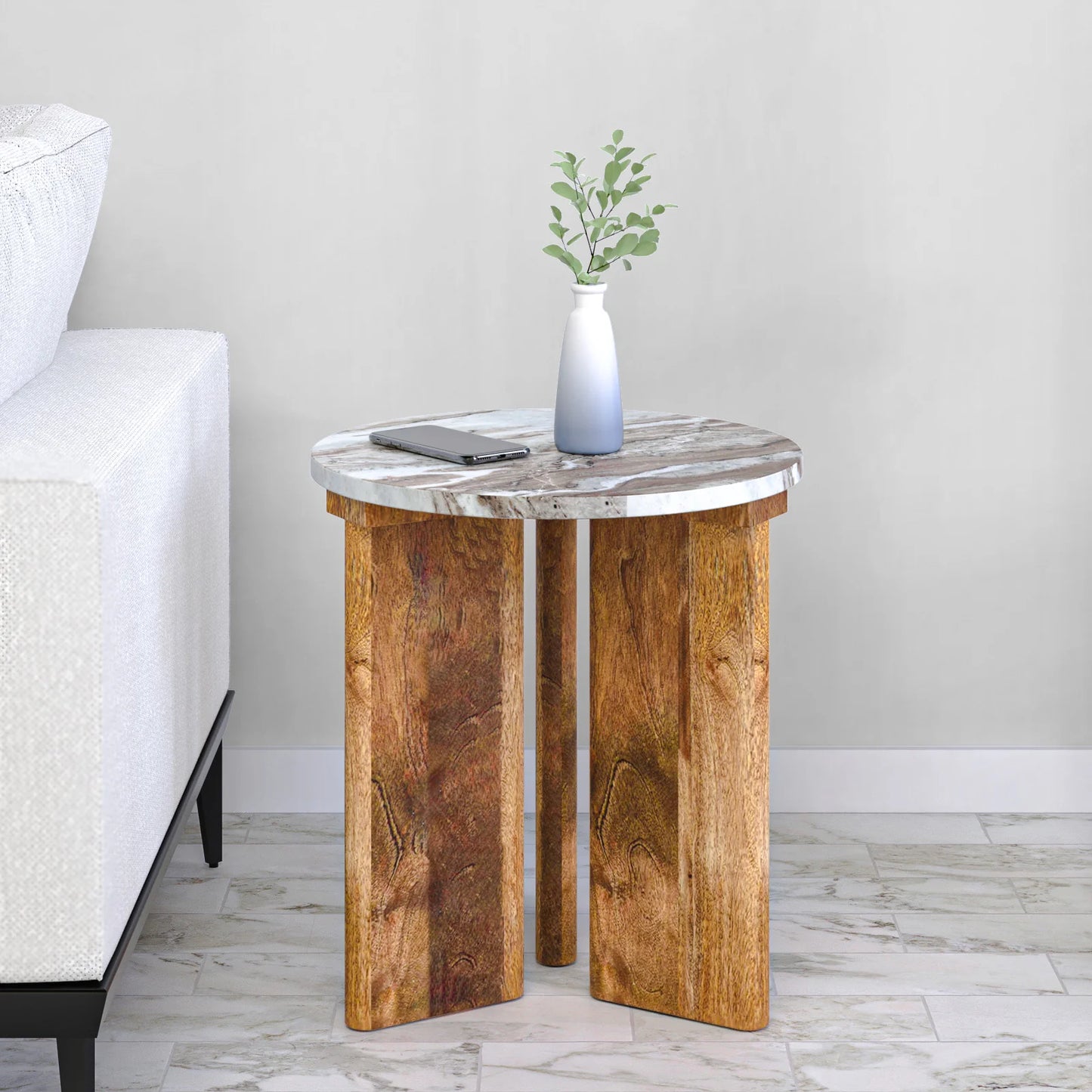 Taurus Marble Side Table